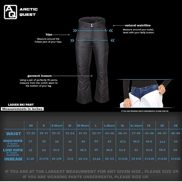 Arctic Quest Womens Insulated Ski & Snow Pants Size Medium - Picture 7 of 15